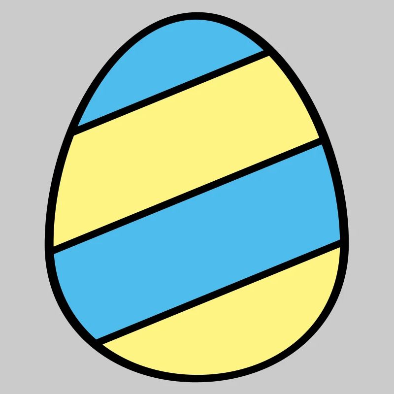 Oeuf de Pâques rayé