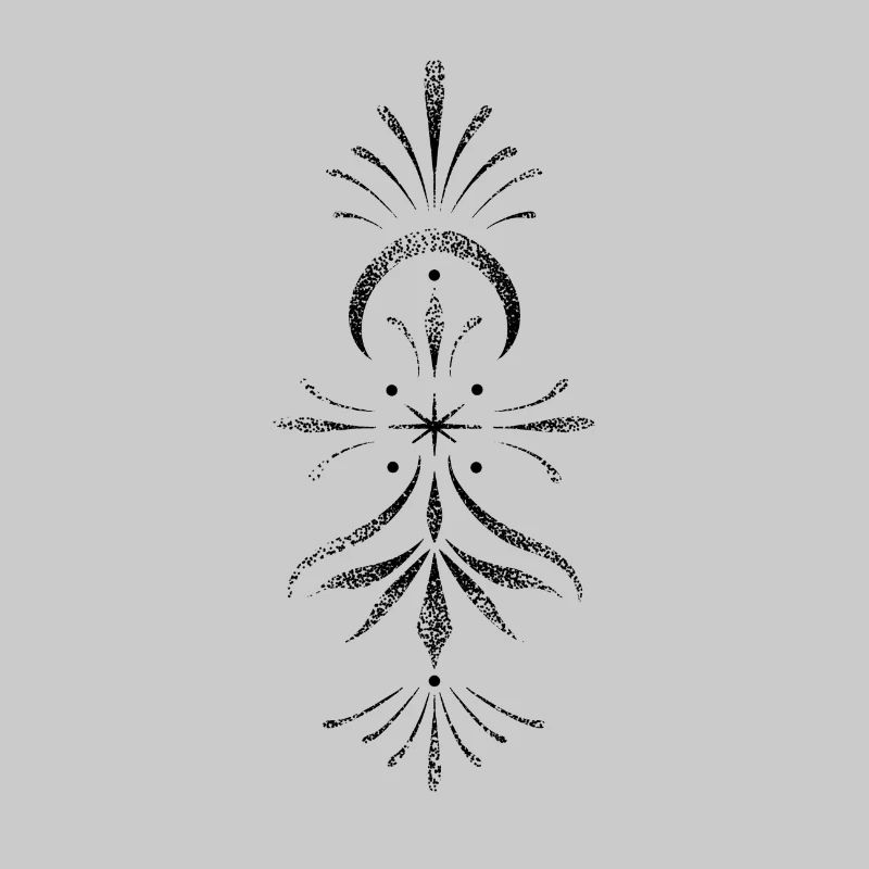 Vertical dotwork mandala