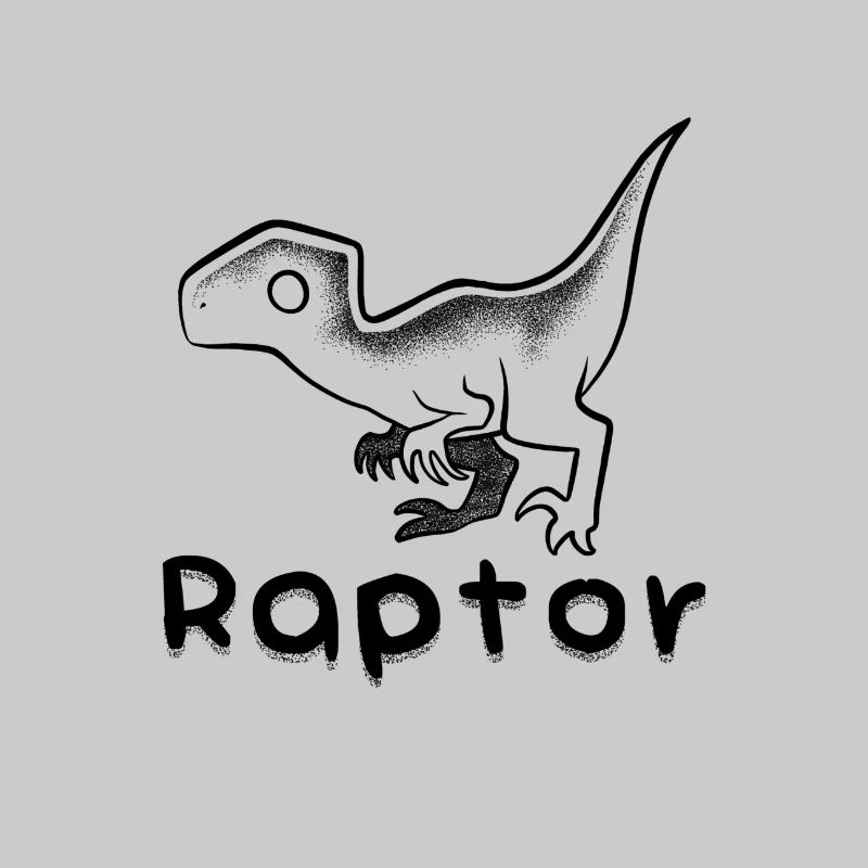 Raptor minimalistisches Dotwork