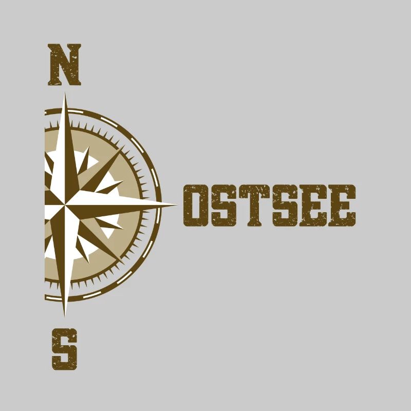 Ostsee mit Kompass