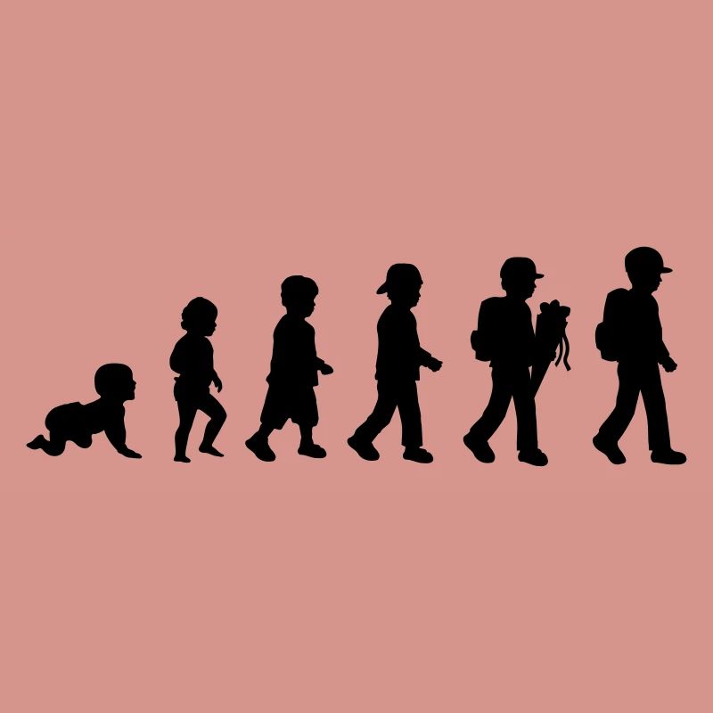 Evolution Schulkind Einschulung Junge
