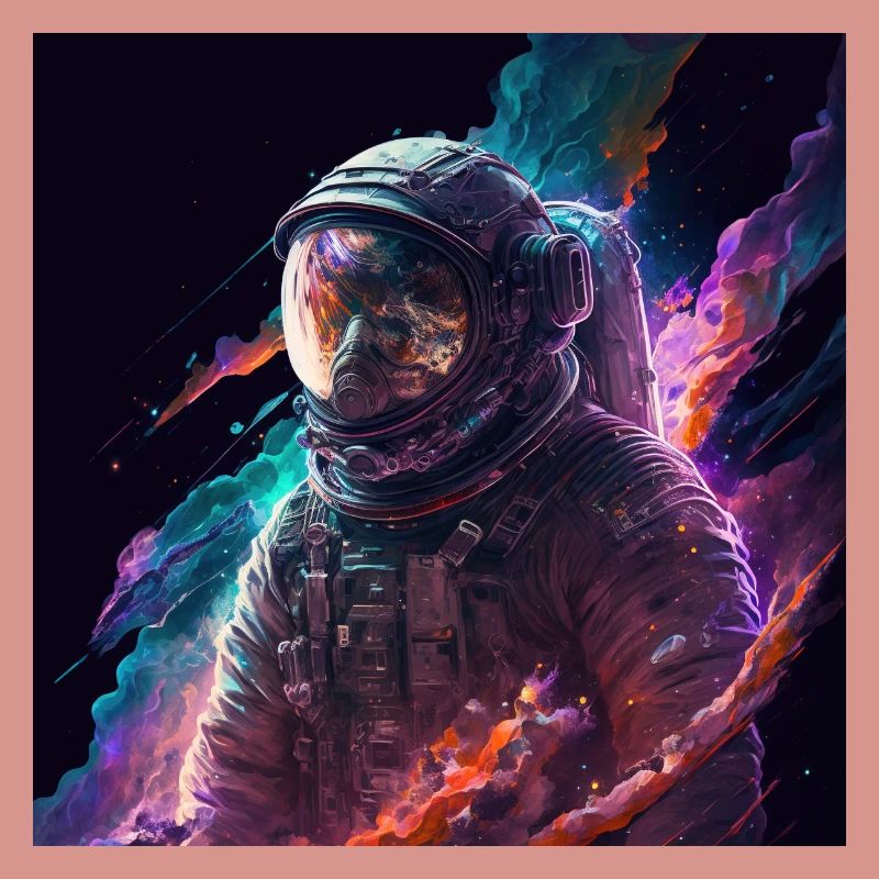Astronaute dans la nébuleuse de l’espace