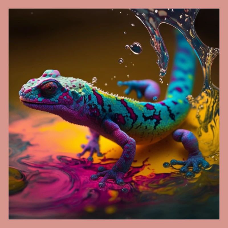 Farbiger Gecko, einzigartiges Design