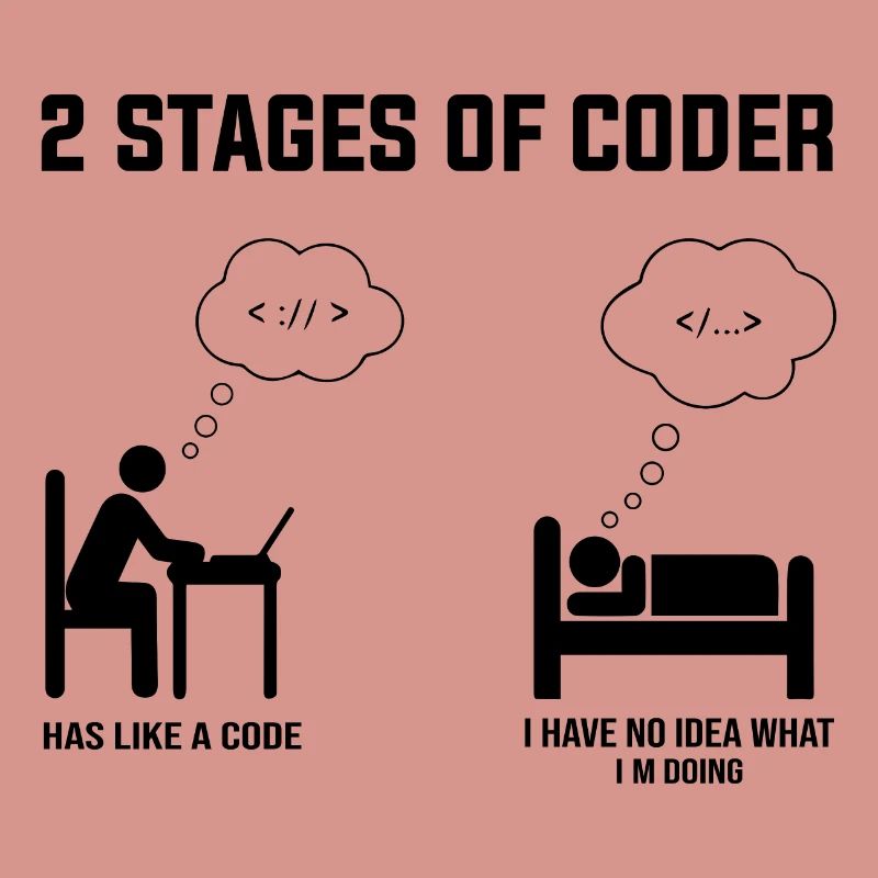 2 Stages Of Coder - Gift Idea Humor Code Coding
