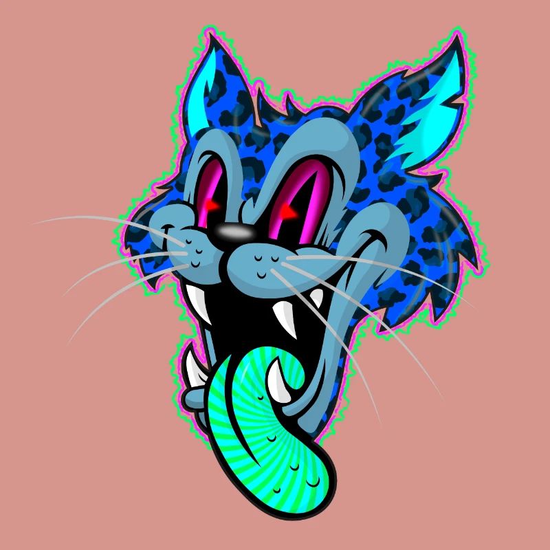 Leopard Comic Psychedelisch