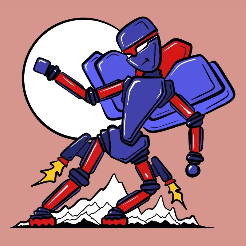 Robot en déplacement