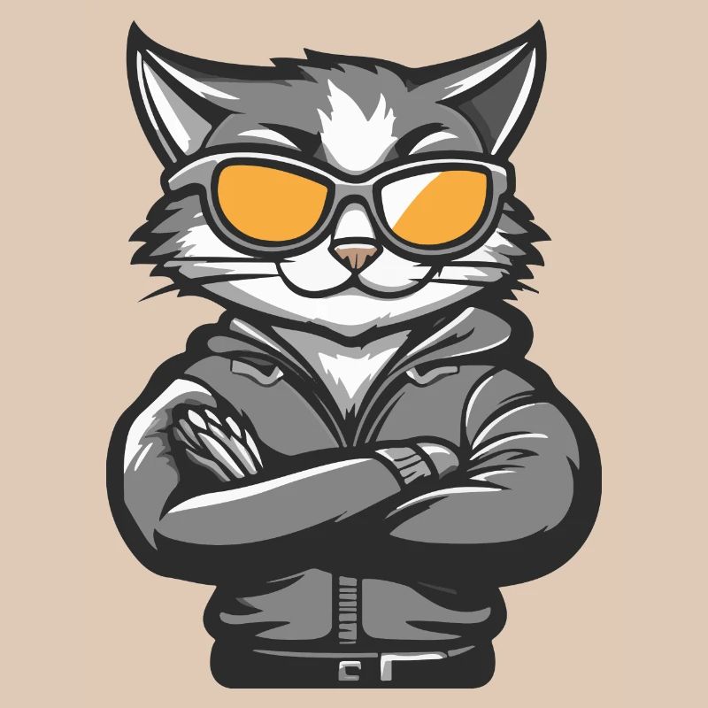 Chat Bande Dessinée Cool