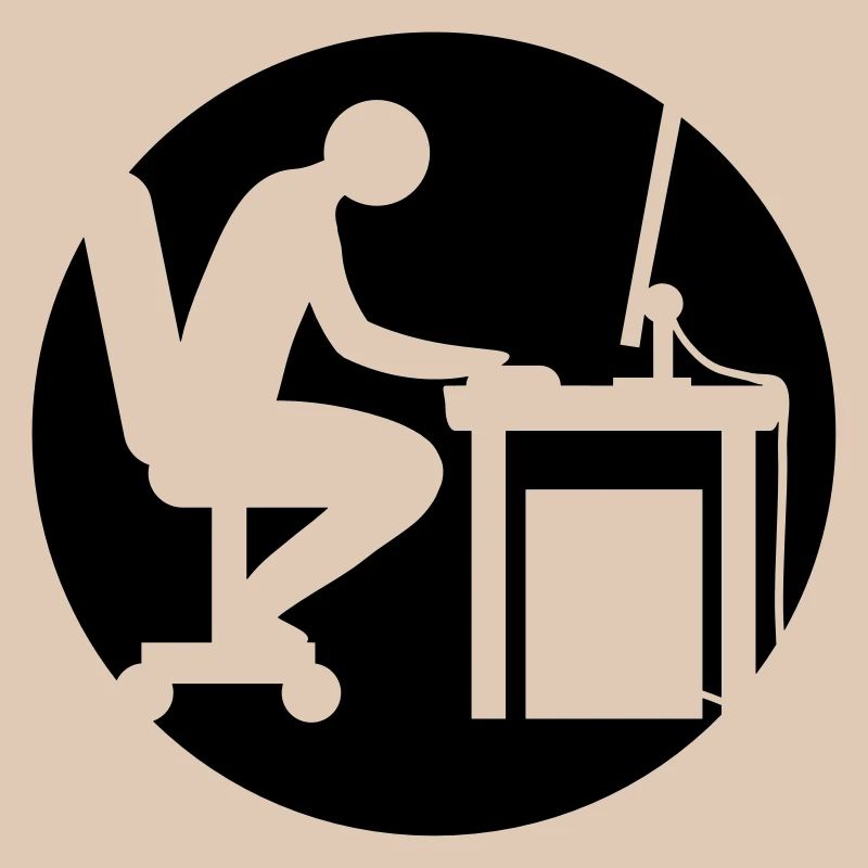Computer Schreibtisch Nerd Logo