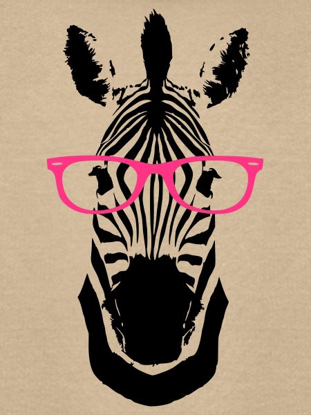 Zebra Brille Nerd