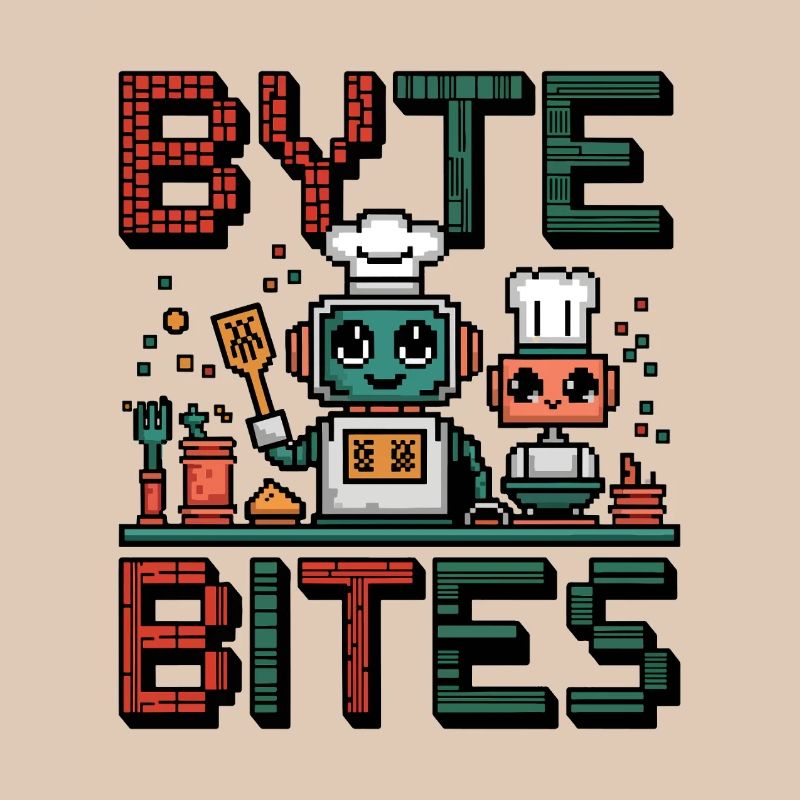 Byte Bites – Cute Pixel Robot Chefs Cooking Up Fun