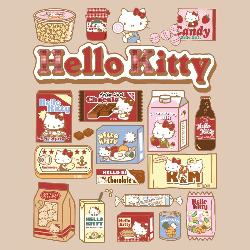 Collage de bocadillos de Hello Kitty