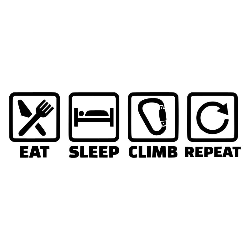 Eat Sleep Climb Repeat – Klettern & Bouldern