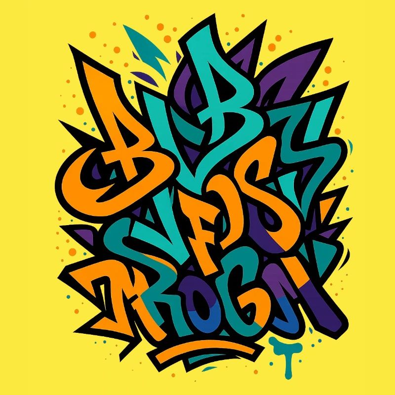 Explosion de couleurs de graffitis de rue