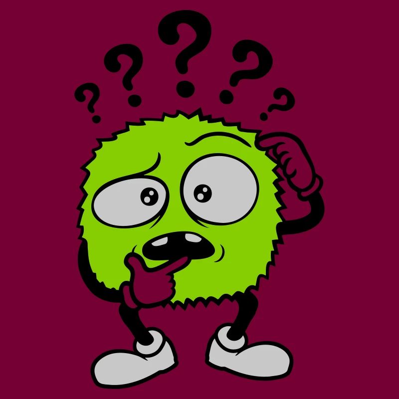 Question mark skeptical face comic