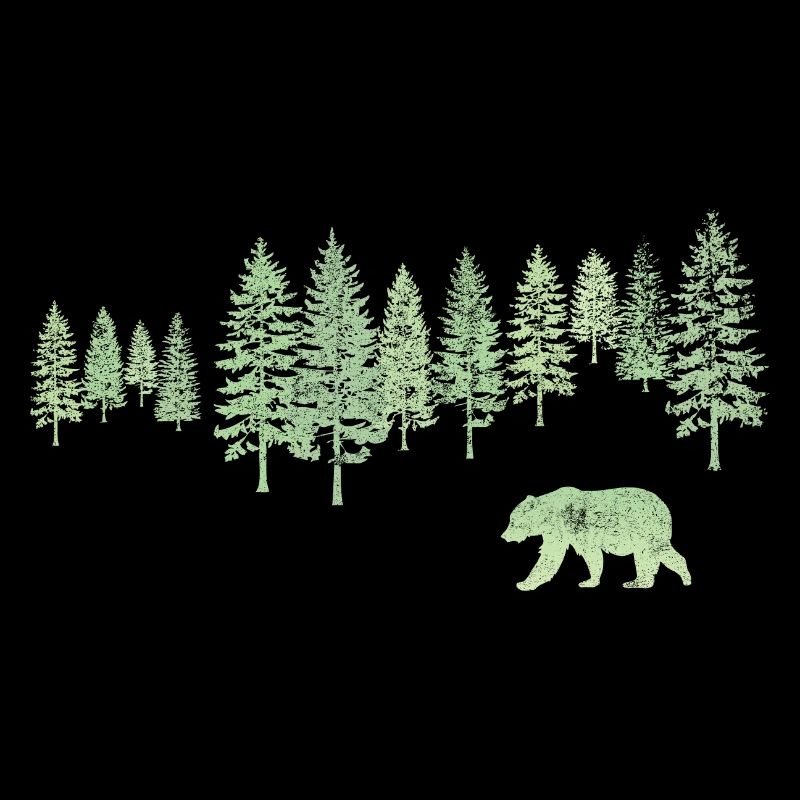 Bear in Winter Forest
