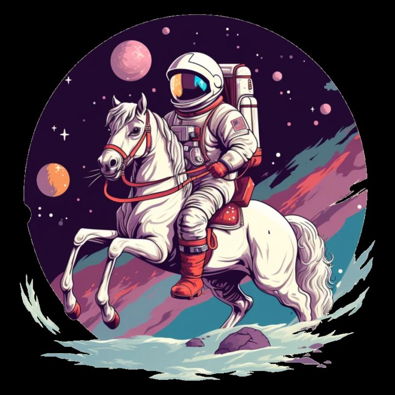 Astronate monte à cheval dans l’espace
