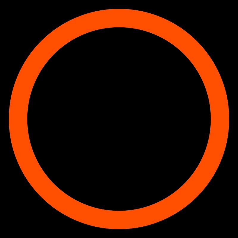 Neon Orange Circle Emblem