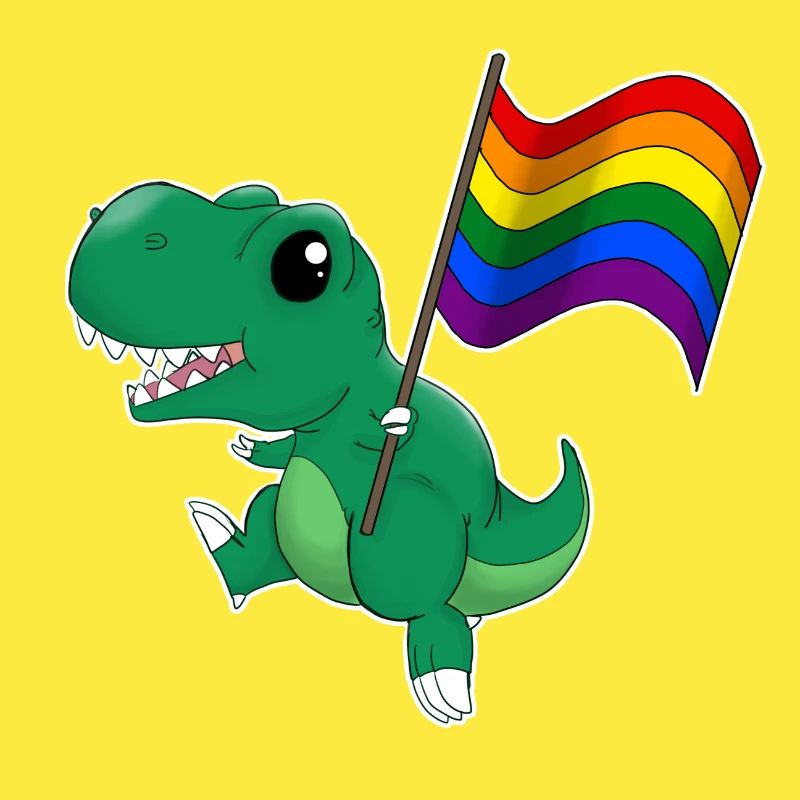 Rainbow Dinosaur T-Rex Pride