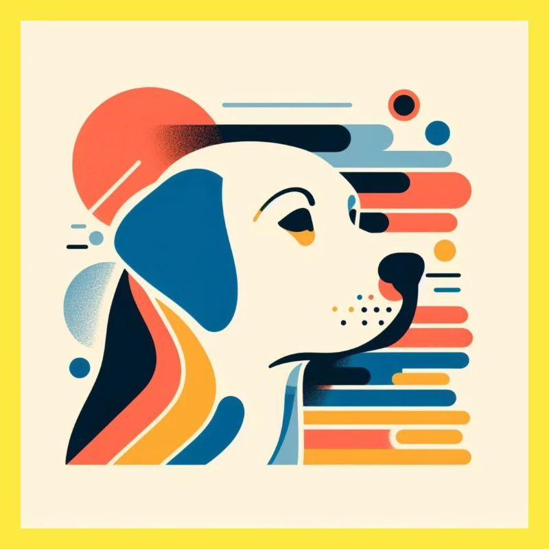 Styles vectoriels de risographie du Labrador
