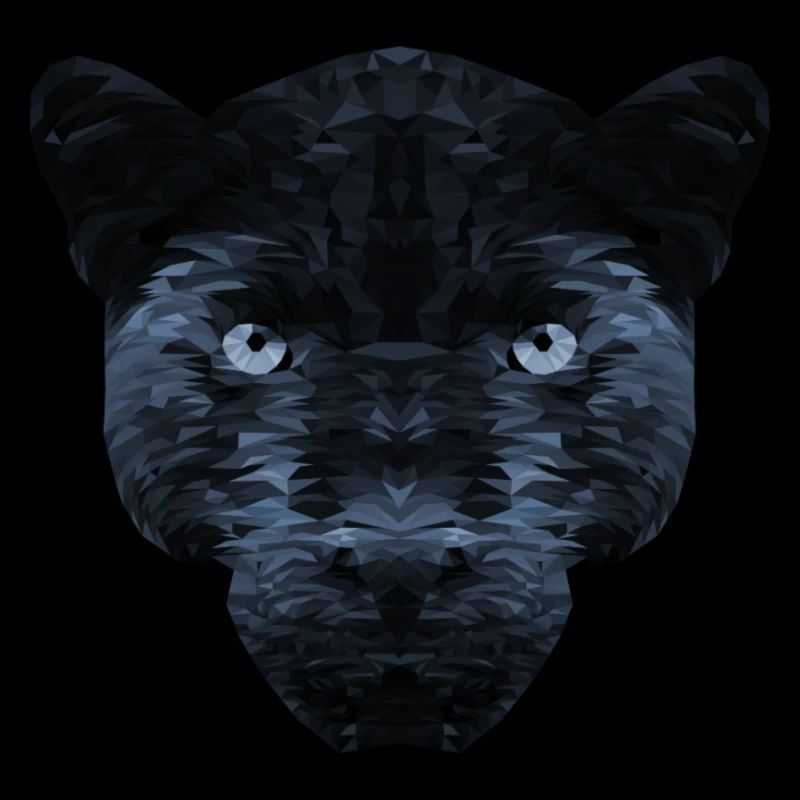 Schwarzer Panther Polygon