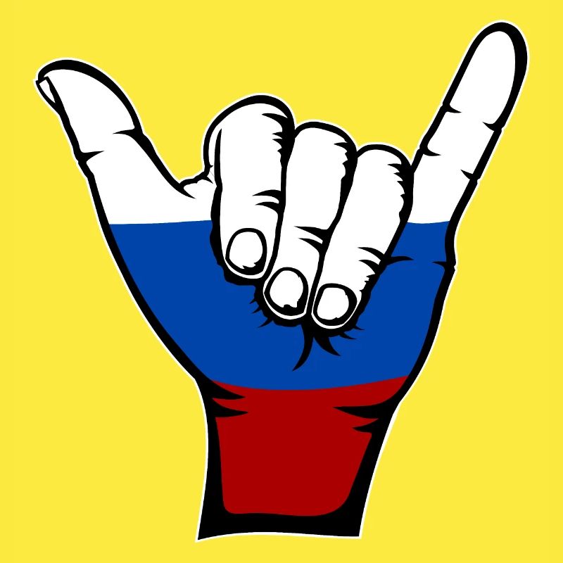 Symbole de surf du drapeau de la Russie