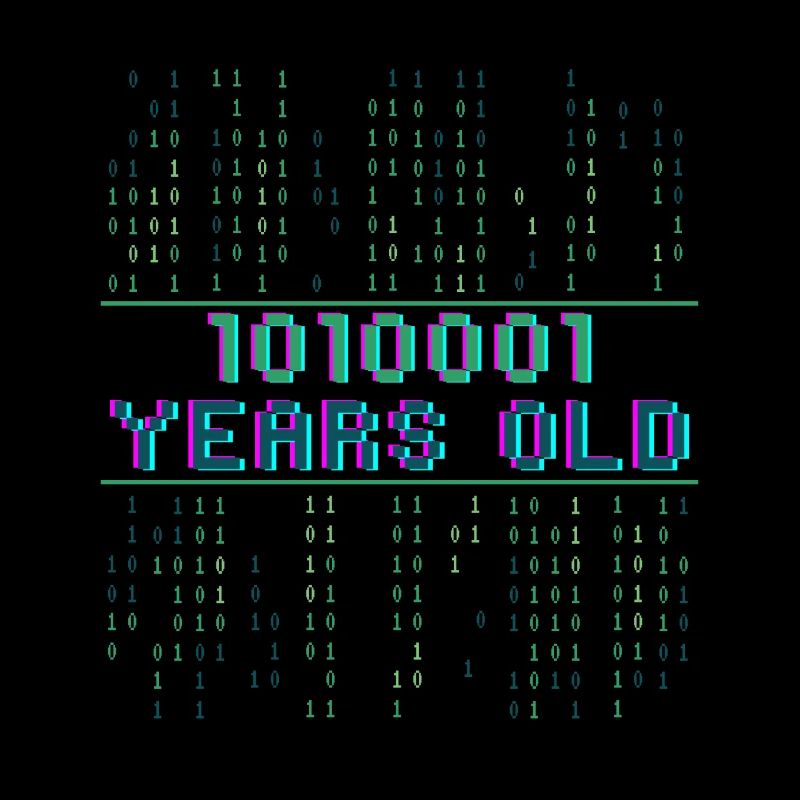 81. Geburtstag 81 Jahre alt Binärcode Coder