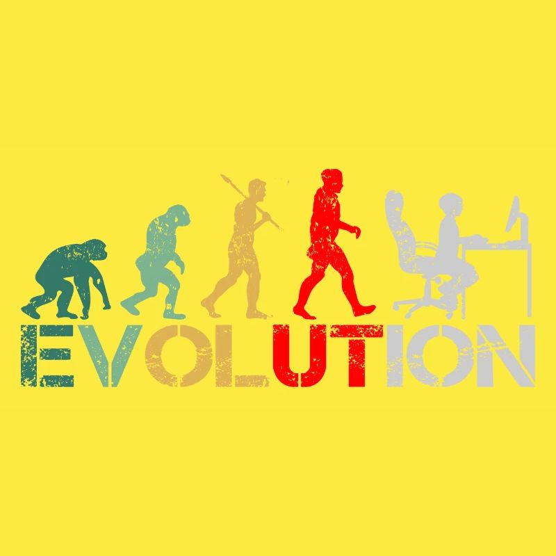 Computer Nerd Programmierer Evolution witzige