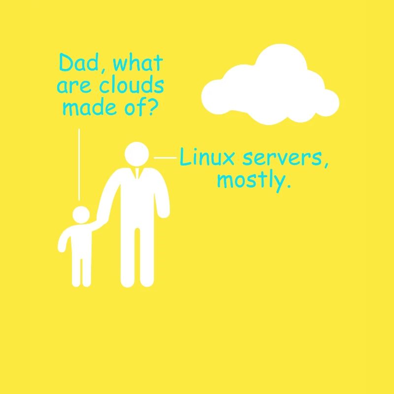 Coder Software Entwickler Witz Cloud Linux Server