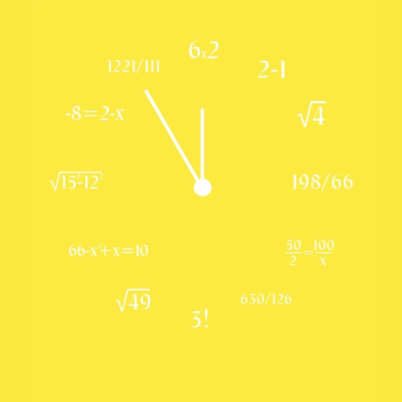 Math Clock Drôle Mathématiques Mathématicien Mème