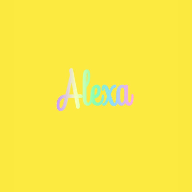 ALEXA Rainbow Minimalist Cursive