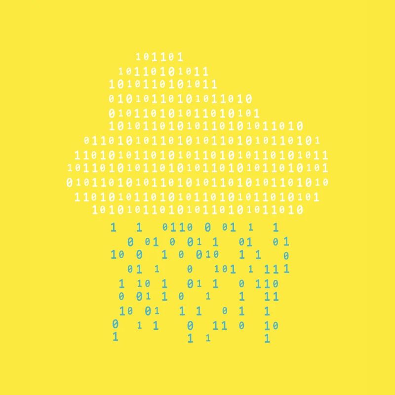 Programmeur - code binaire nuage pluie