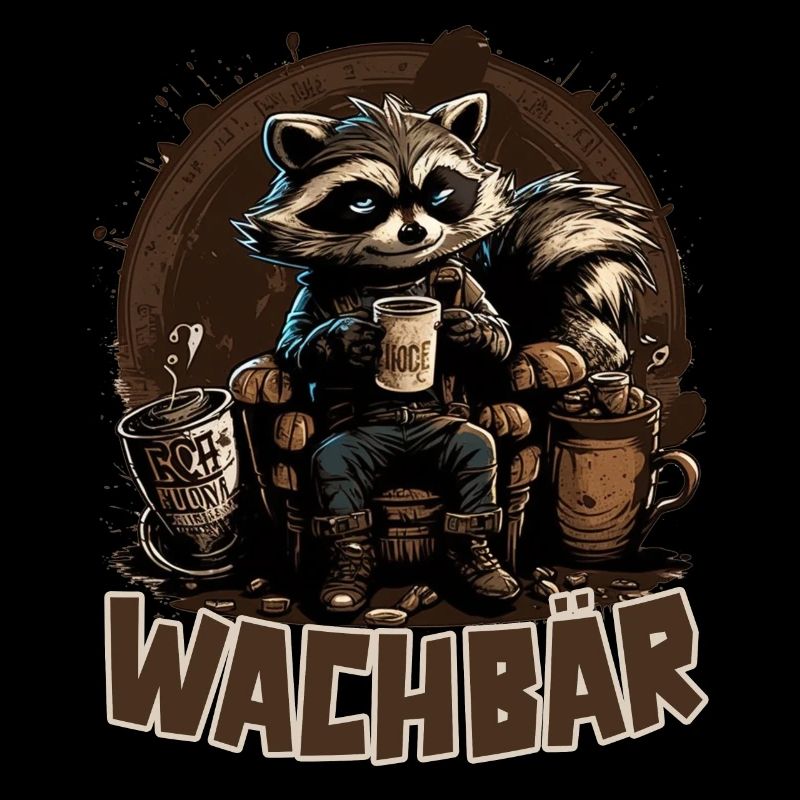 Wachbär Waschbär Motiv Köstüm Bild Mode Rave