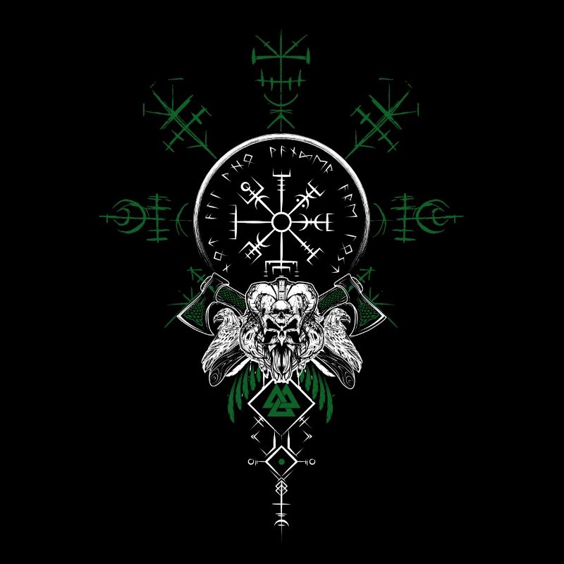 Keltischer Vikinger Vegvisir Kompass Wikinger