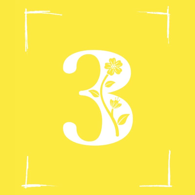 number 3 initial