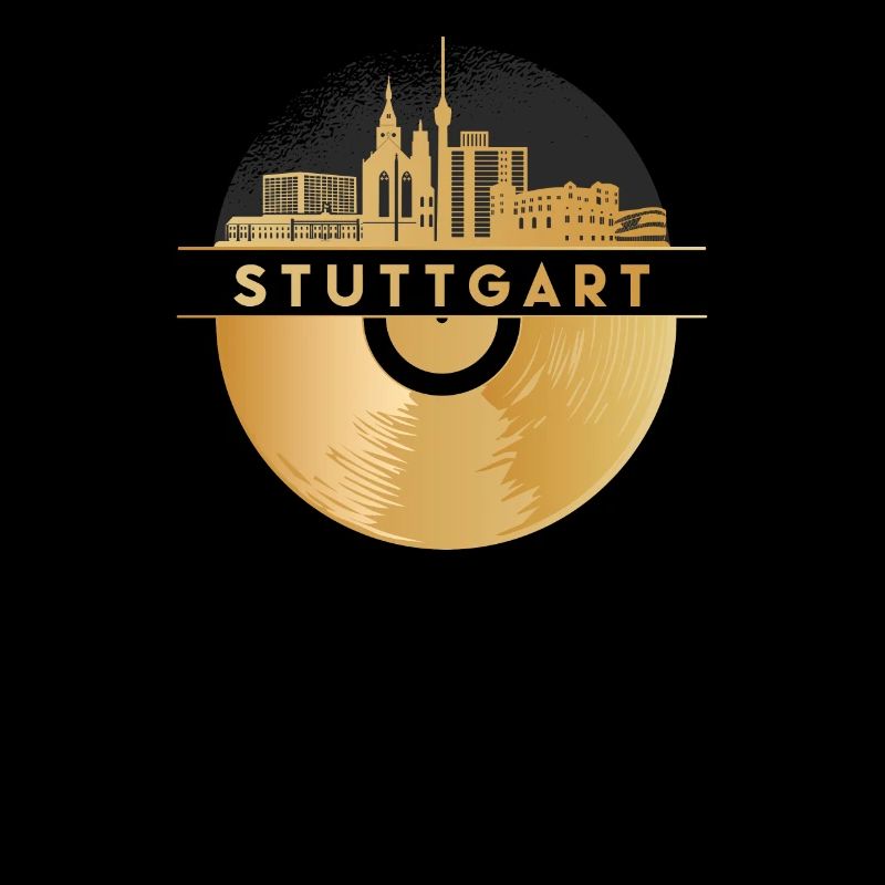Vinyl-Schallplatte Disco-Musik Skyline-Stuttgart