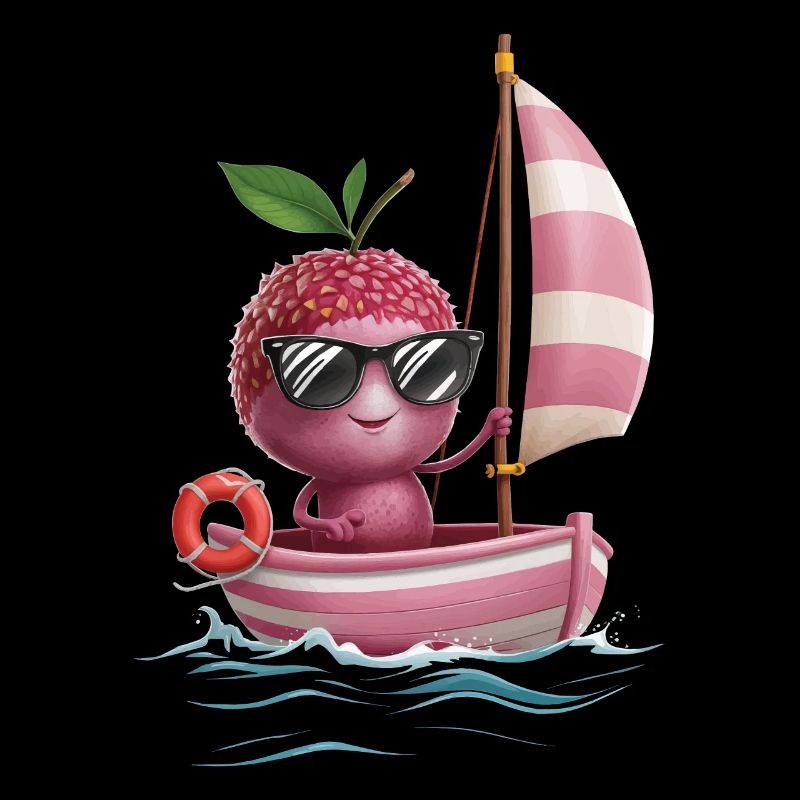 Frucht Litschi Bootfahren Geschenk