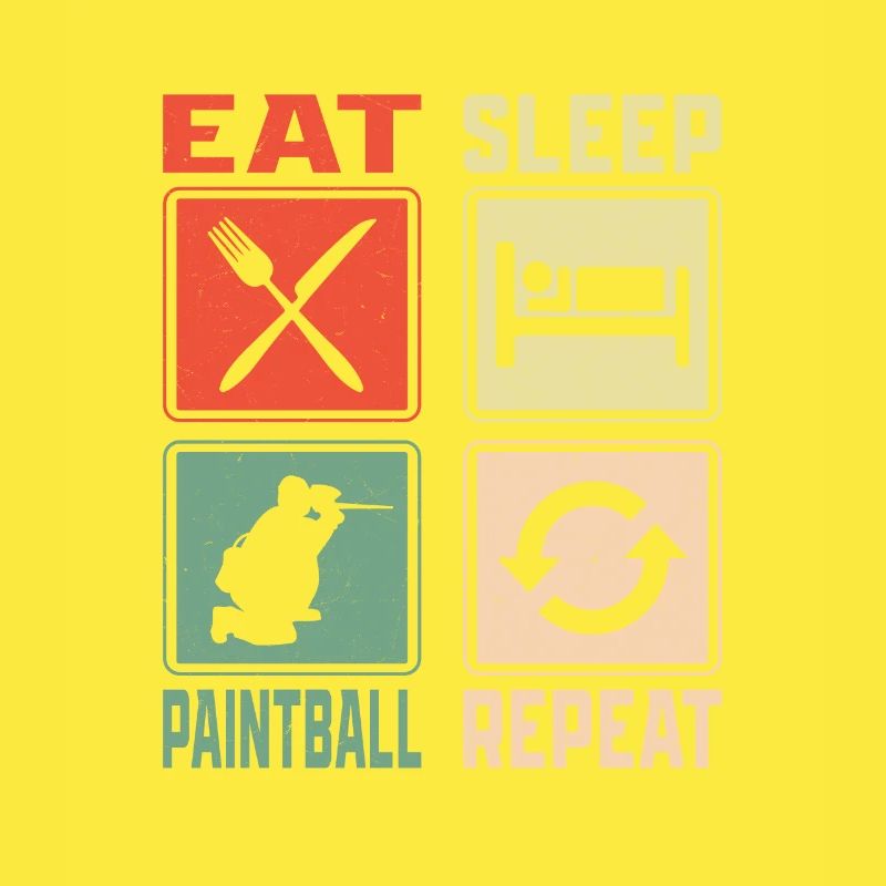 Manger dormir Paintball Répéter Paintballer Tactique Pl