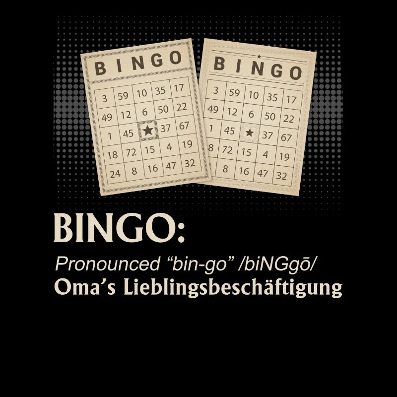 BINGO LE PASSE-TEMPS PRÉFÉRÉ DE GRAND-MÈRE Fun Bingo