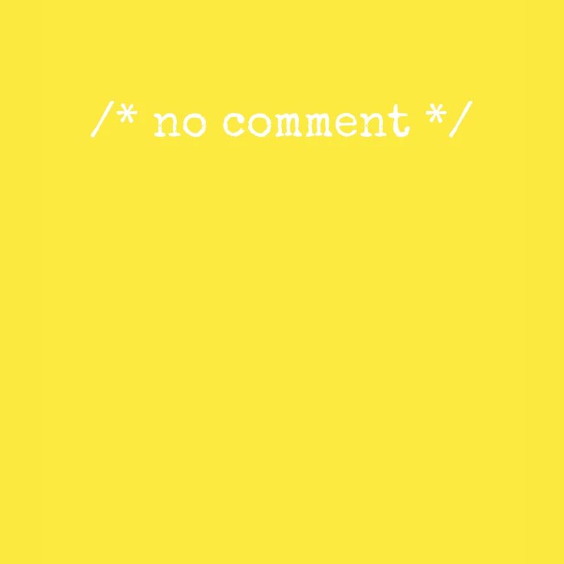 No Comment Developer Software Developer Coder