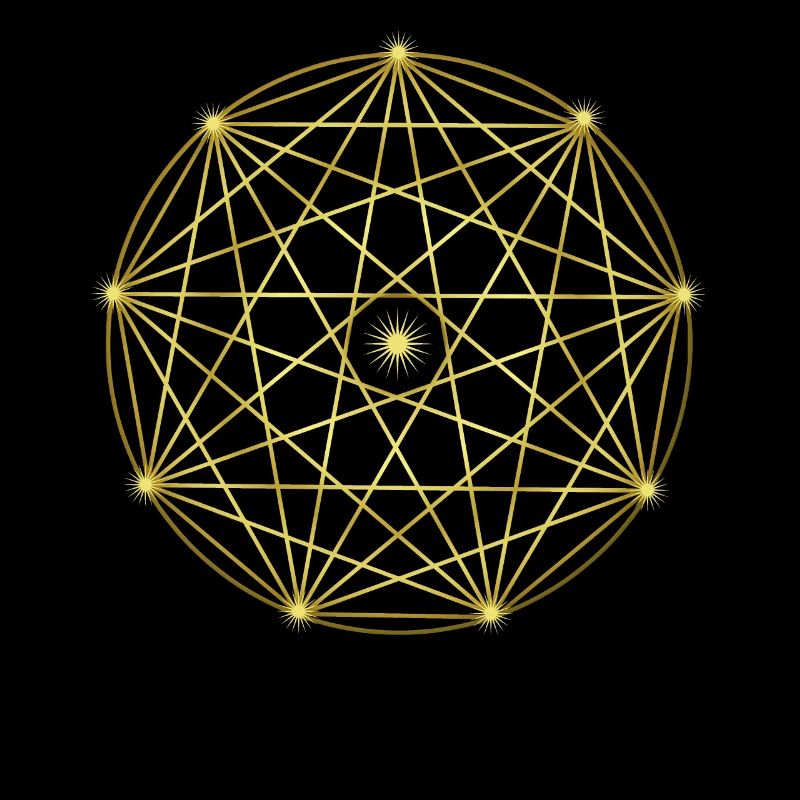 Graphic with stars - geometry - abstract design