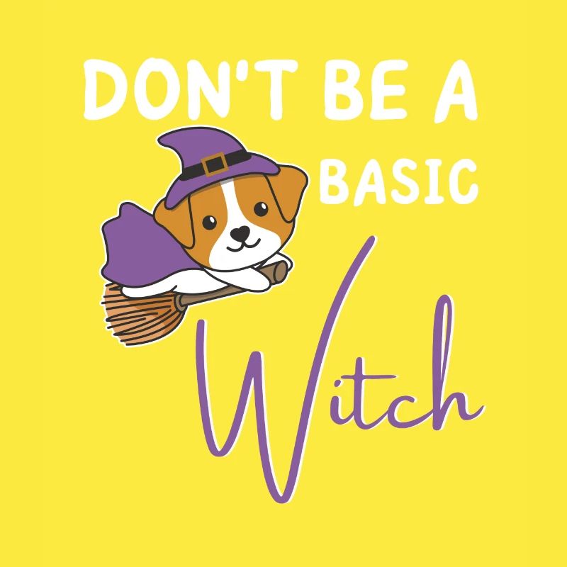 Jack Russell Halloween Sorcière ne sois pas une sorcière de base