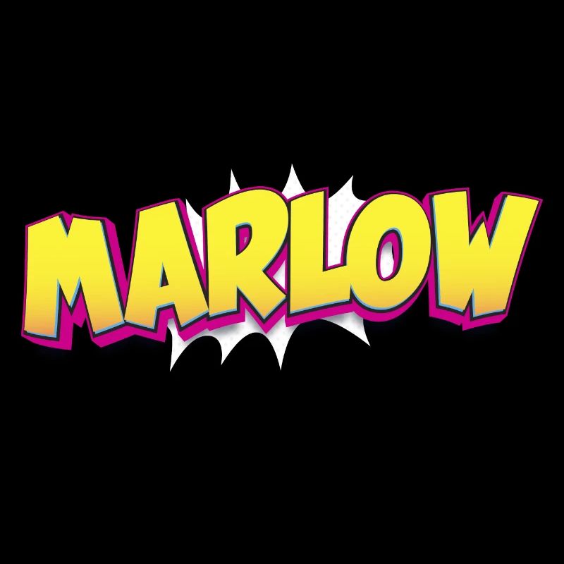 Marlow Custom Name Comic Book Style Pop Art,