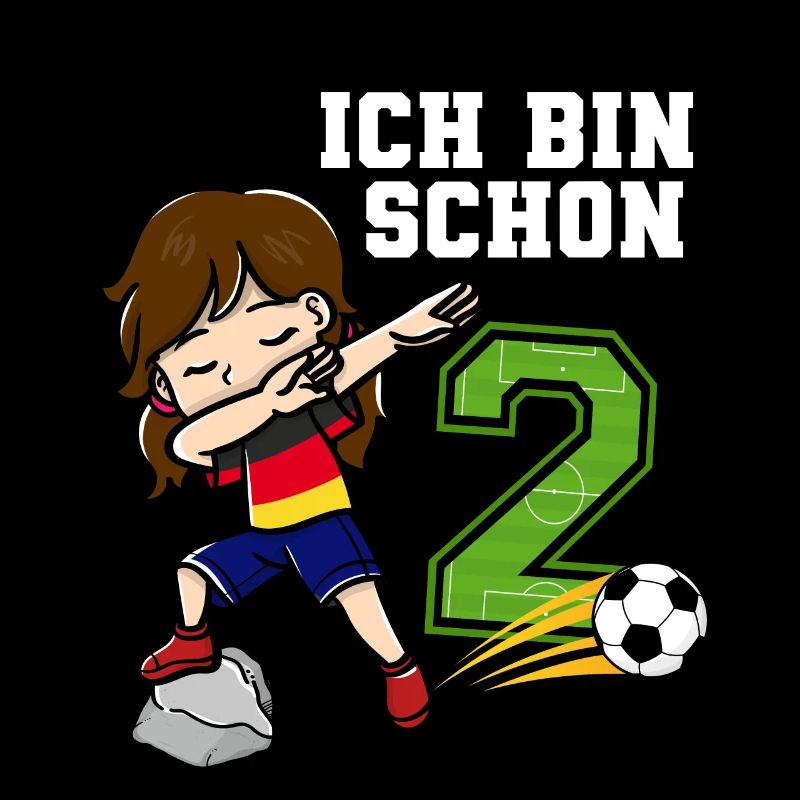Fußball Mädchen Ich bin schon 2 Geburtstag