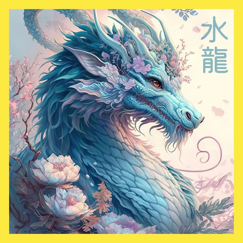 Blaue Wasserdrache