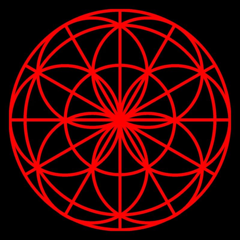 Mandala rouge clair