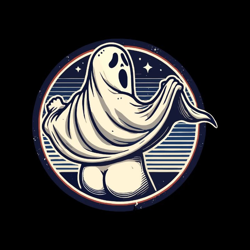 Funny Halloween Ghost Freak Under Sheet