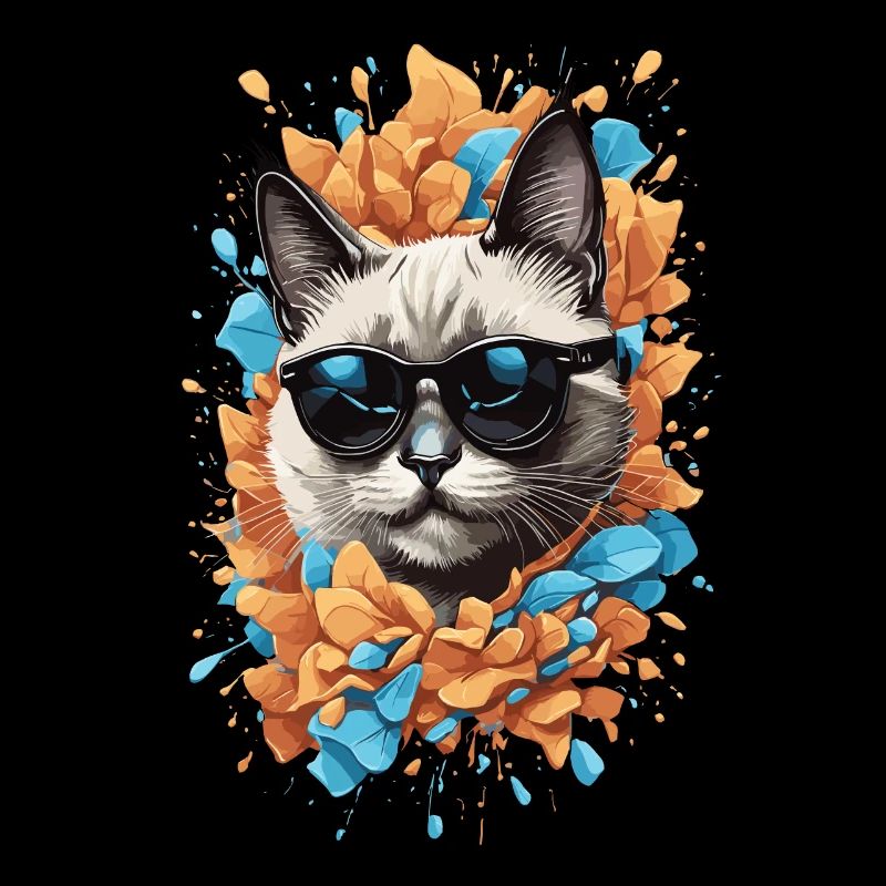 Siamese Cat Meow Cat Lover Design