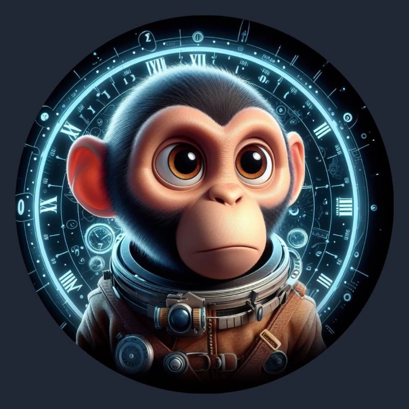 Singe en astronaute dans l’espace