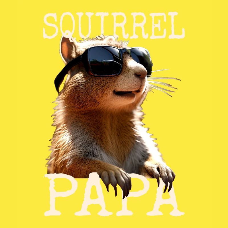 Squirrel Dad Squirrel Daddy Father's Day Dad Paps