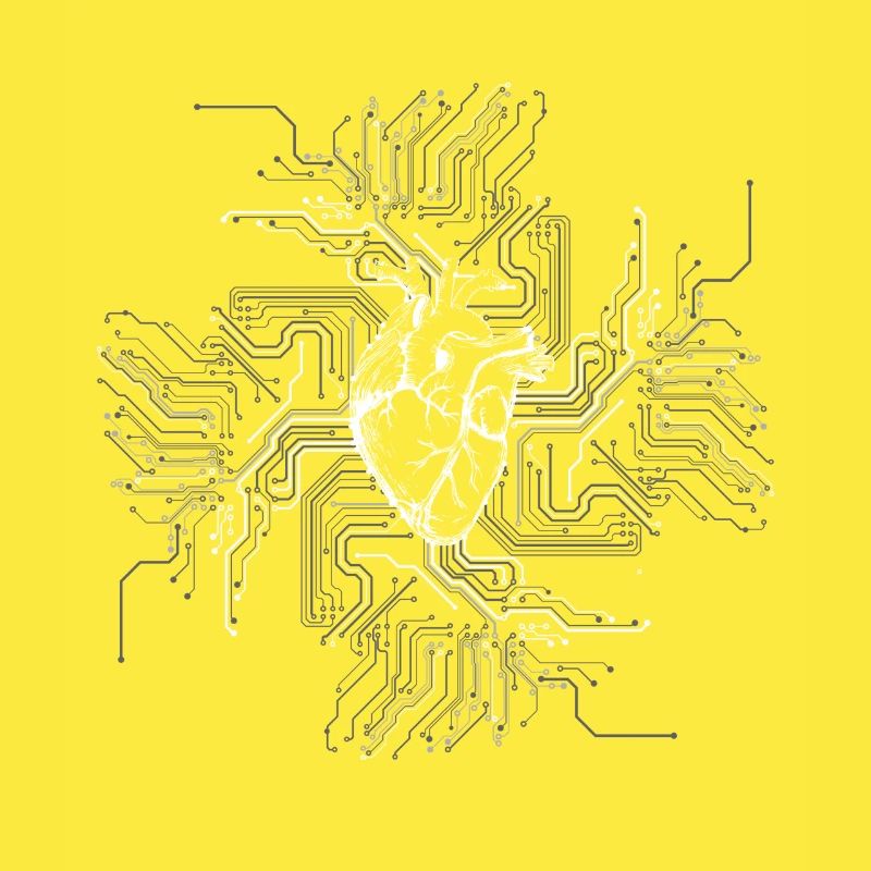 Anatomisches Herz CPU Prozessor PCB Board Computer